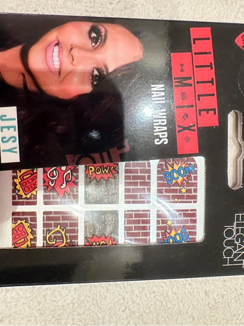 Little Mix x Jesy Comic Brick Nail Wraps - Red, Brown, Yellow, Blue